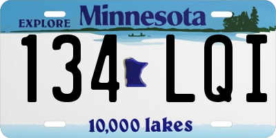 MN license plate 134LQI