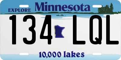 MN license plate 134LQL