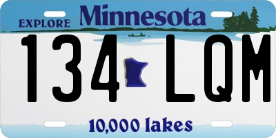 MN license plate 134LQM