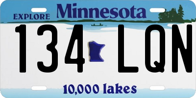 MN license plate 134LQN