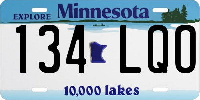 MN license plate 134LQO