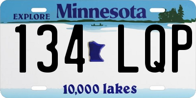 MN license plate 134LQP