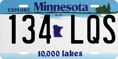 MN license plate 134LQS