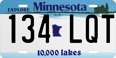 MN license plate 134LQT