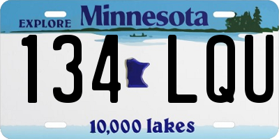 MN license plate 134LQU