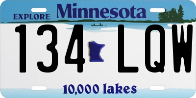 MN license plate 134LQW