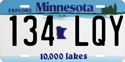 MN license plate 134LQY
