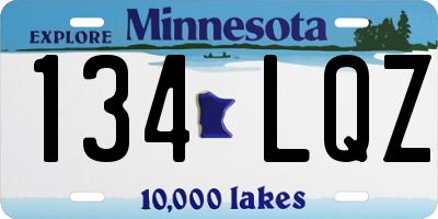 MN license plate 134LQZ
