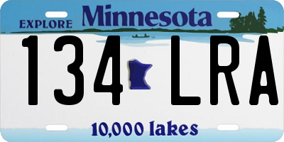 MN license plate 134LRA
