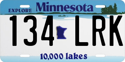 MN license plate 134LRK