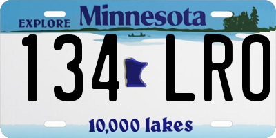 MN license plate 134LRO
