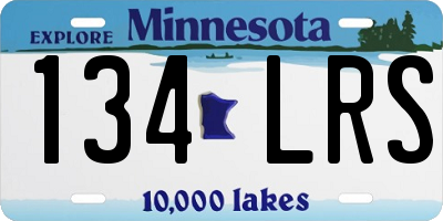 MN license plate 134LRS