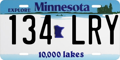 MN license plate 134LRY