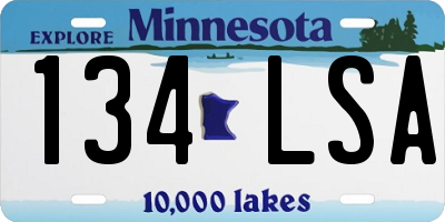 MN license plate 134LSA