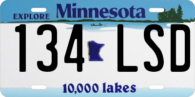MN license plate 134LSD
