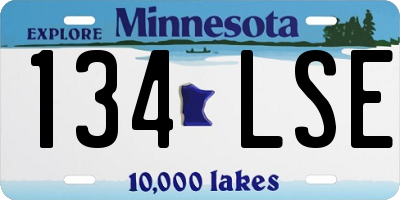 MN license plate 134LSE