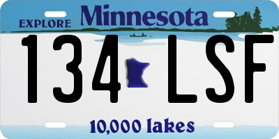 MN license plate 134LSF