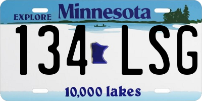 MN license plate 134LSG