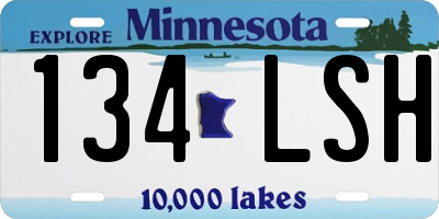 MN license plate 134LSH
