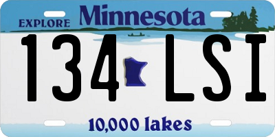 MN license plate 134LSI