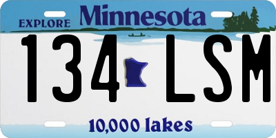 MN license plate 134LSM