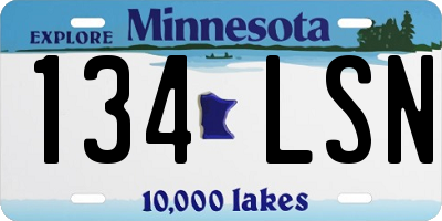 MN license plate 134LSN