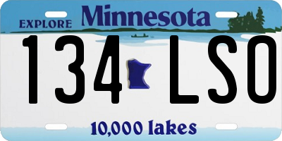 MN license plate 134LSO