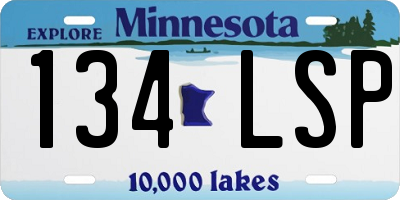 MN license plate 134LSP
