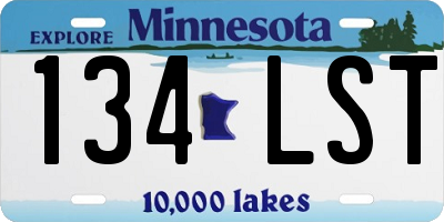 MN license plate 134LST