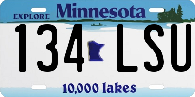 MN license plate 134LSU
