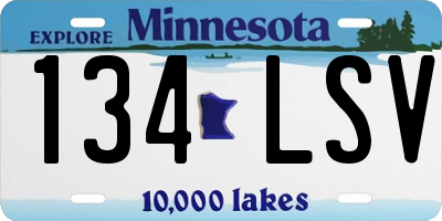MN license plate 134LSV