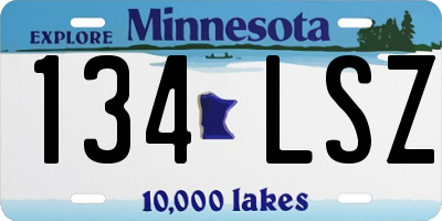 MN license plate 134LSZ