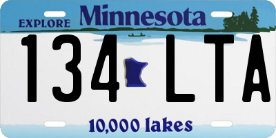 MN license plate 134LTA