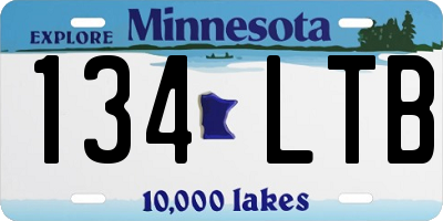 MN license plate 134LTB