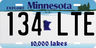 MN license plate 134LTE