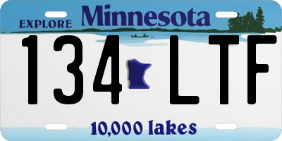 MN license plate 134LTF
