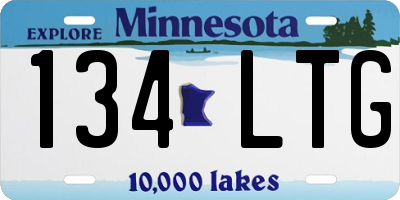 MN license plate 134LTG
