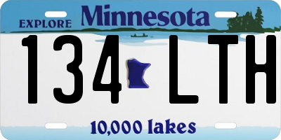 MN license plate 134LTH