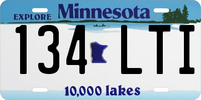 MN license plate 134LTI