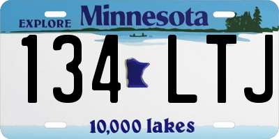 MN license plate 134LTJ