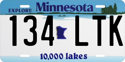 MN license plate 134LTK
