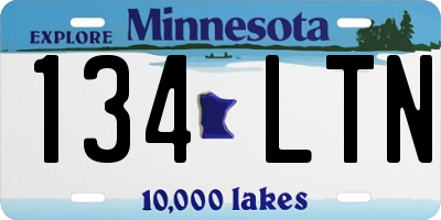 MN license plate 134LTN