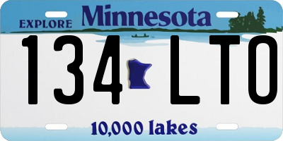 MN license plate 134LTO
