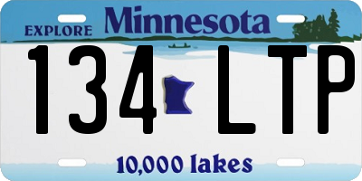 MN license plate 134LTP
