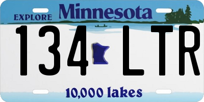 MN license plate 134LTR