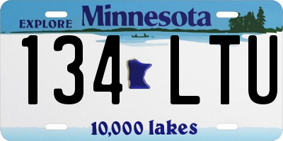 MN license plate 134LTU