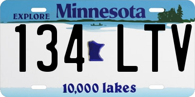 MN license plate 134LTV