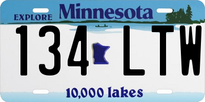 MN license plate 134LTW