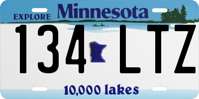 MN license plate 134LTZ