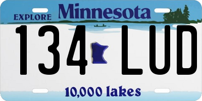 MN license plate 134LUD